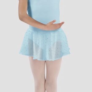 Bloch Olesia Hologram Sequin Motif Pull-On Georgette Skirt Tutu Ballet Dancewear
